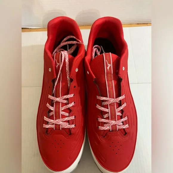 New Men's Mizuno 9 Spike Ambition 3 Athletic Shoes Cleats Red Size 15