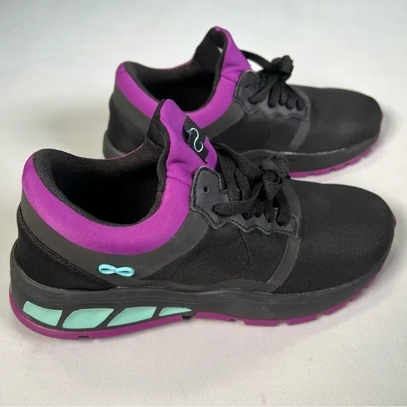 New nb Cherokee Infinity Fly Black Neon Purple Sneakers Nursing Shoe Womens 8