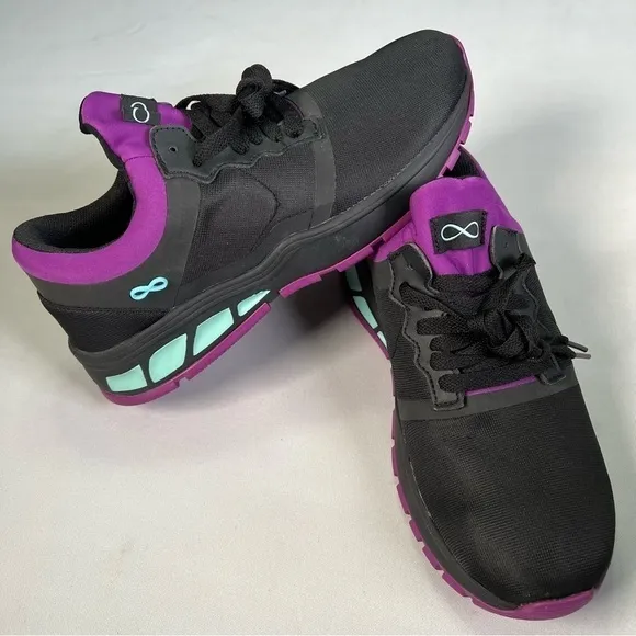 New nb Cherokee Infinity Fly Black Neon Purple Sneakers Nursing Shoe Womens 8