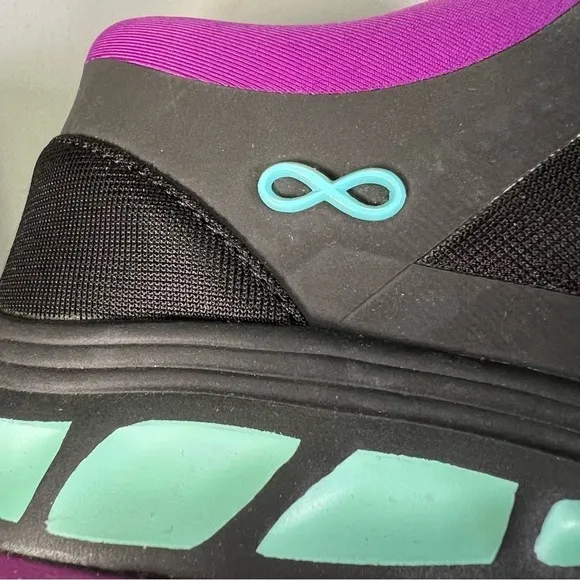 New nb Cherokee Infinity Fly Black Neon Purple Sneakers Nursing Shoe Womens 8