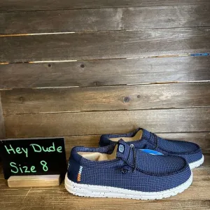 New NIB Hey Dude‎ Wally Sport Mesh Navy Blue Shoes Loafers Size 8 M
