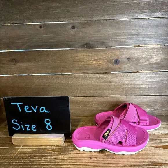 New NIB Little Kids Teva Hurricane Verge Purple Outdoor Slides Sandals Size 8‎ C