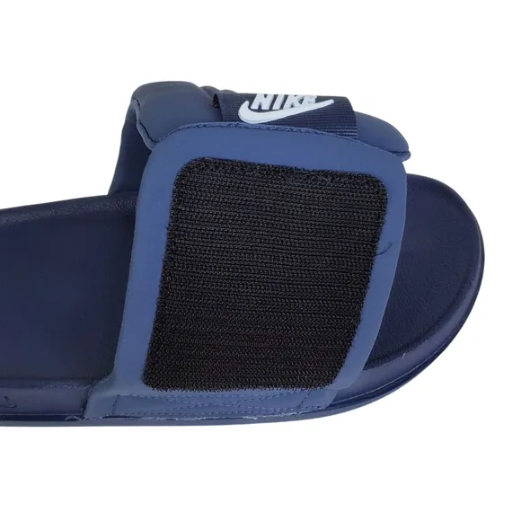 New Nike mens offcourt adjust slide sandals thunder blue white summer vacation