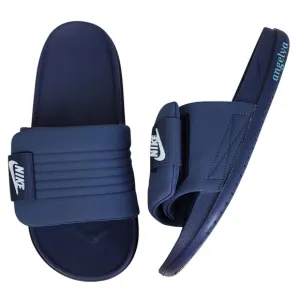 New Nike mens offcourt adjust slide sandals thunder blue white summer vacation
