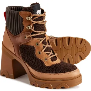 new Sorel Brex Heel Cozy Boots - Waterproof, Leather For Women Tawny Buff 663sn