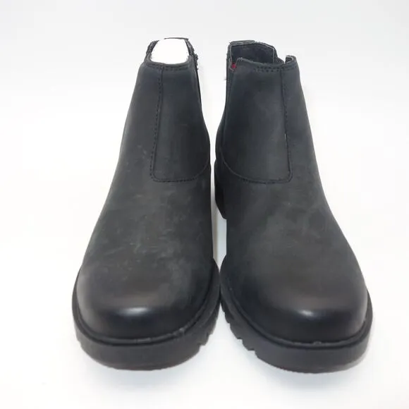 NEW Sorel Emelie II Chelsea Waterproof Black Leather Boots Women's 10.5