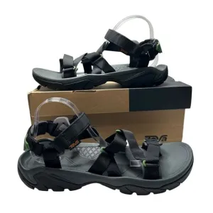 New Teva Outdoor Sandals 13 Black and Green Terra F1 Sport