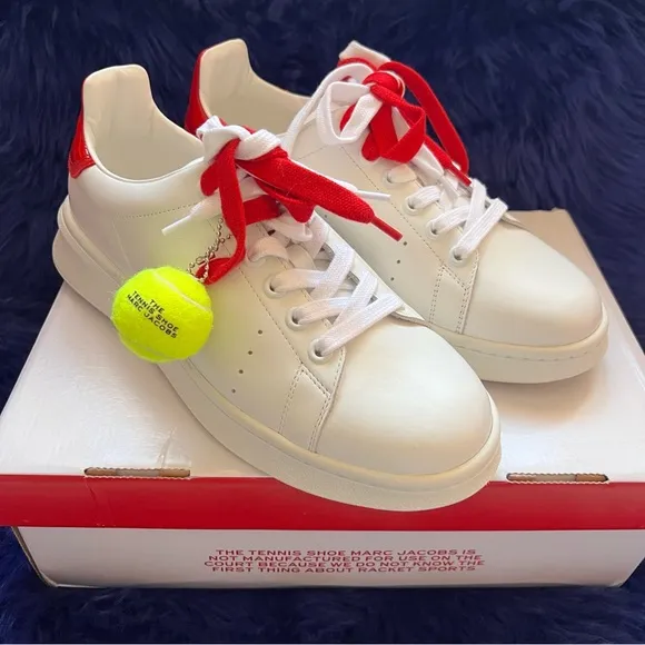 New! THE MARC JACOBS Leather Tennis Shoes Sneakes