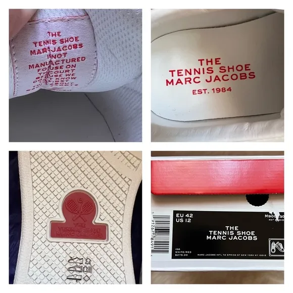 New! THE MARC JACOBS Leather Tennis Shoes Sneakes