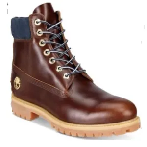 NEW Timberland Men's 6&quot; Premium Platinum and Gold Boot Size 7