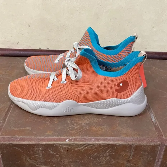 New! UIN Mijas Knitted Orange &amp; Blue shoes size 10 Men’s