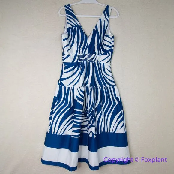 New! White House Black‎ Market Sleeveless V-Neck Sateen Midi Dress, size 4