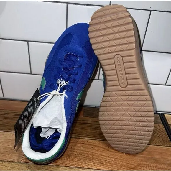 New Women’s Converse Run Star Trainer Lifestyle Sneakers Ox Blue / Green A10372C
