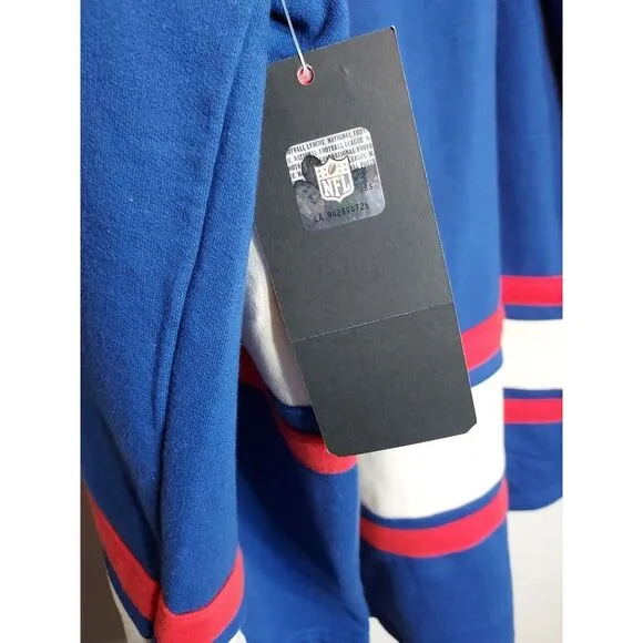 New York Giants‎ NFL Lacer Hoodie Sweatshirt Hockey Style Men's 47 Brand 5XL NWT