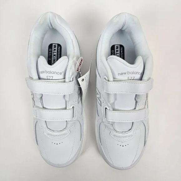 New Balance 577 Walking Tennis Shoes DSL-2 White Women Size 7 1/2 2E EE XWide