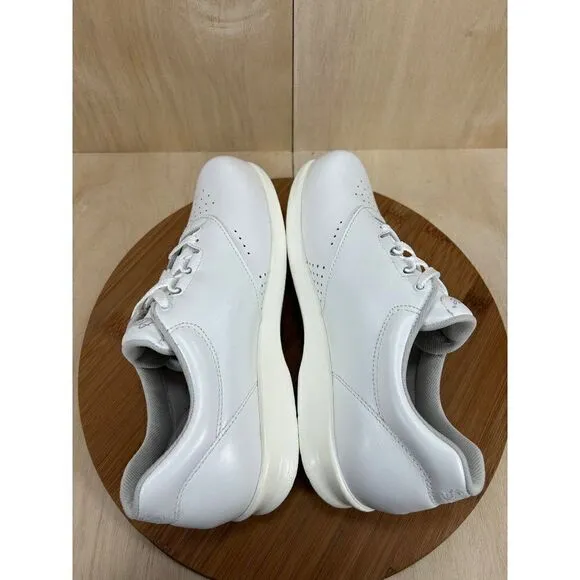 NEW Sas Free Time White Leather Casual Comfort Walking Shoes Womens Size 7.5