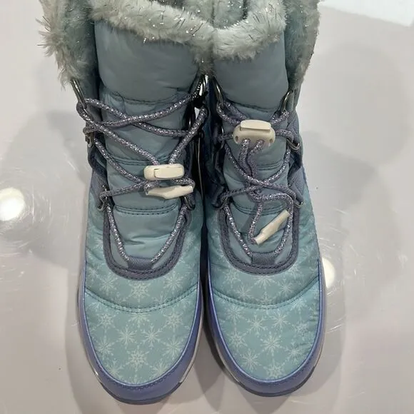 New Sorel boots Whitney youth 7 girls blue purple silver