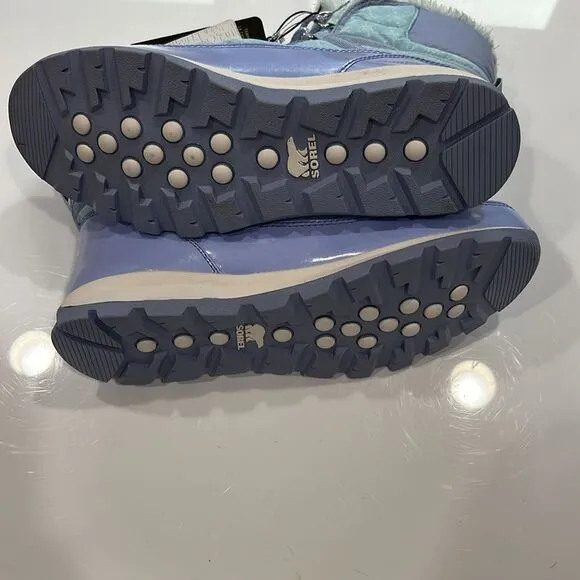 New Sorel boots Whitney youth 7 girls blue purple silver