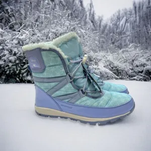 New Sorel boots Whitney youth 7 girls blue purple silver