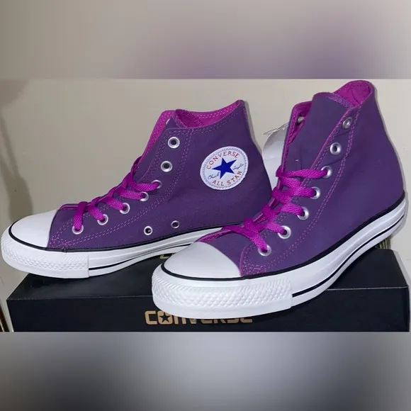 NIB Converse Chuck Taylor all star neon purple fuchsia high top sneakers shoes