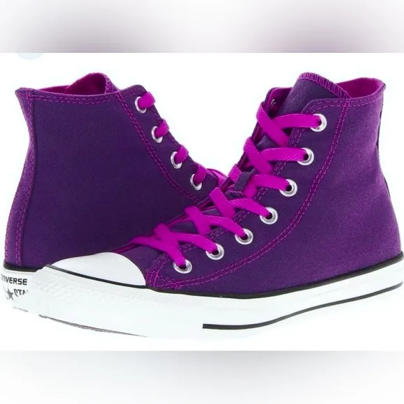 NIB Converse Chuck Taylor all star neon purple fuchsia high top sneakers shoes
