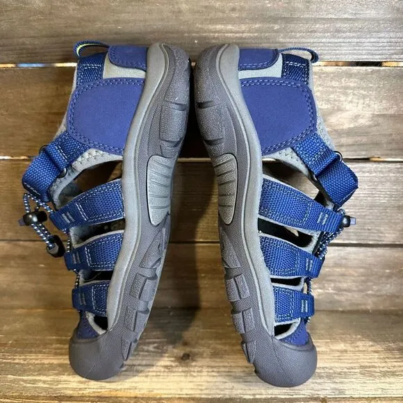 NIB New Big Kids Keen Newport H2 Blue Strappy Outdoor Shoes Sandals Size‎ 3 Y