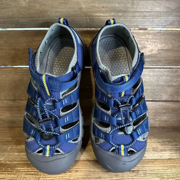 NIB New Big‎ Kids Keen Newport H2 Blue Strappy Outdoor Shoes Sandals Size 4 Y