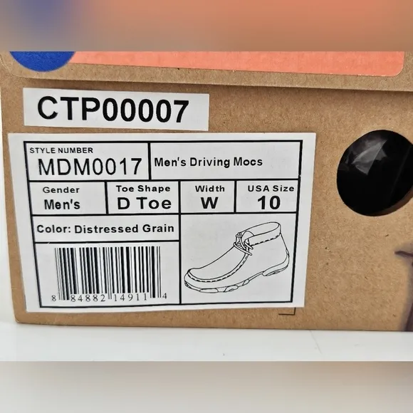 NIB Twisted X Men's Sz 10 W Chukka Driving DISTRESSED GRAIN Moc Shoes MDM0017