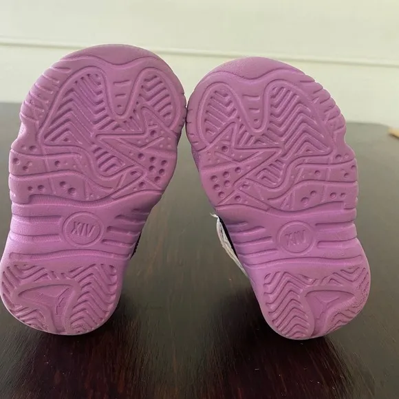 Nice! Baby 4C Jordan Sneakers Purple White Black Toddler Shoes Comfy Sneakers