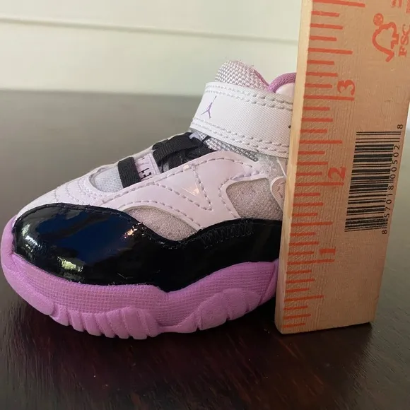 Nice! Baby 4C Jordan Sneakers Purple White Black Toddler Shoes Comfy Sneakers