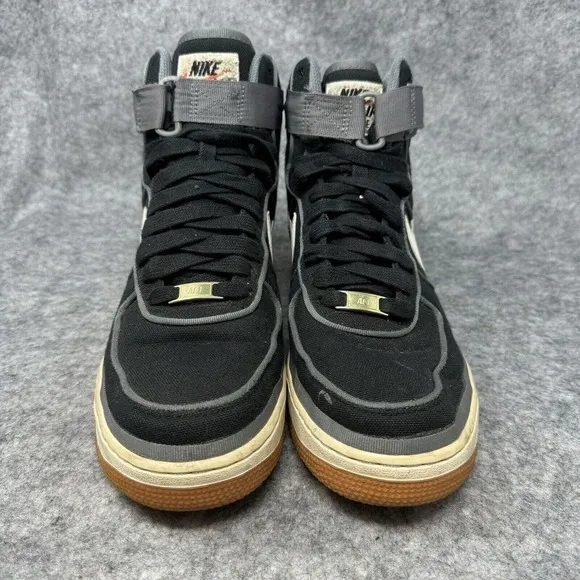 Nike Air Force 1 07 LV8 High Shoes Mens Size 10.5 Black Orange‎ Gum Basketball