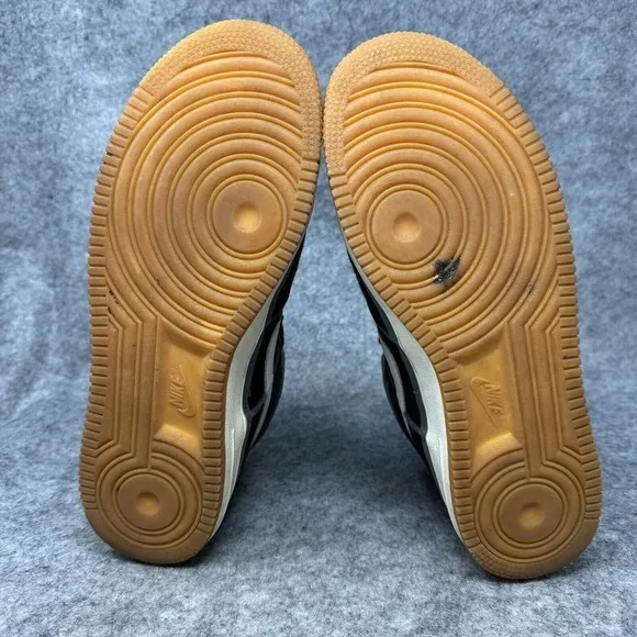Nike Air Force 1 07 LV8 High Shoes Mens Size 10.5 Black Orange‎ Gum Basketball