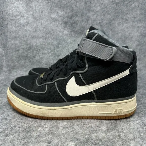 Nike Air Force 1 07 LV8 High Shoes Mens Size 10.5 Black Orange‎ Gum Basketball