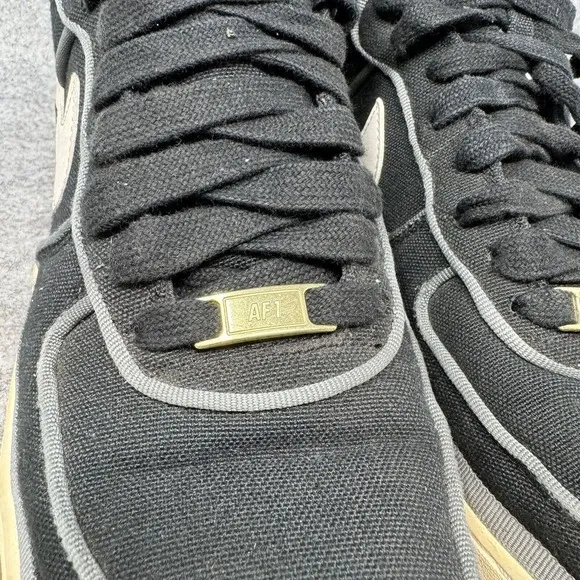 Nike Air Force 1 07 LV8 High Shoes Mens Size 10.5 Black Orange‎ Gum Basketball