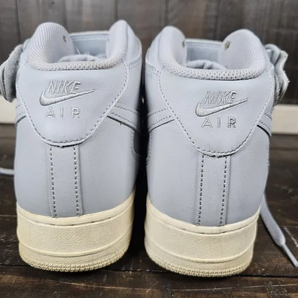 Nike Air Force 1 Mid Shoes Mens 11 Wolf Grey White Basketball Athletic Sneakers