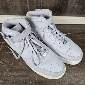 Nike Air Force 1 Mid Shoes Mens 11 Wolf Grey White Basketball Athletic Sneakers