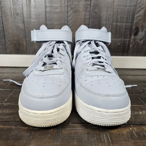 Nike Air Force 1 Mid Shoes Mens 11 Wolf Grey White Basketball Athletic Sneakers