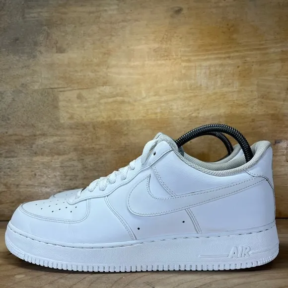 Nike Air Force 1 One ‘07 Mens Size 13 Shoes Sneakers Triple White 315122-111