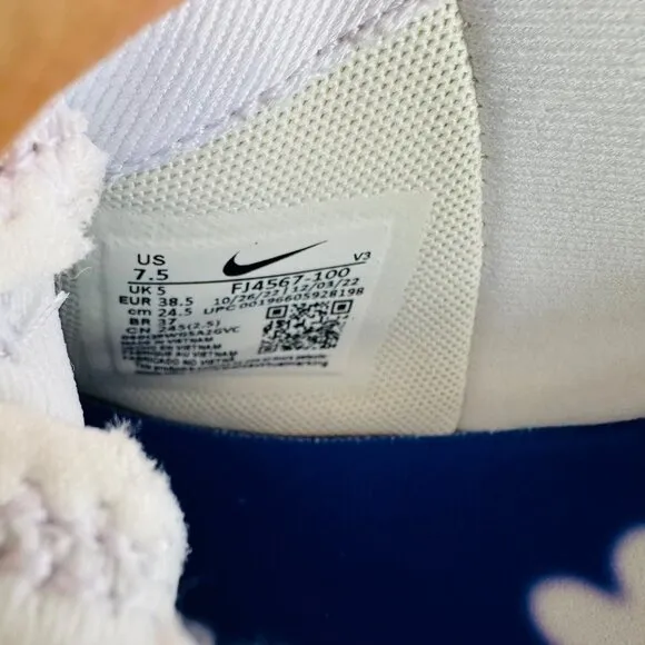 🤩Nike Air Force 1 Shadow Women Shoes Sz 7.5 FJ4567-100 Retro White Blue Sneaker