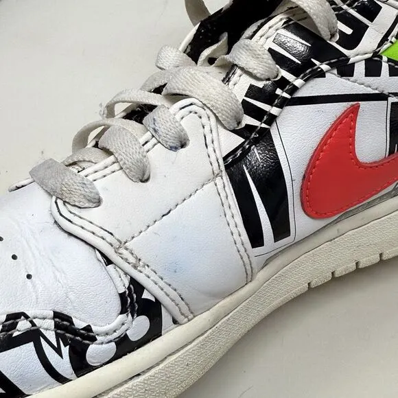 Nike Air Jordan 1 Mid All Over Logo Shoes 2019 Mens 11.5 Colorful 554724-119
