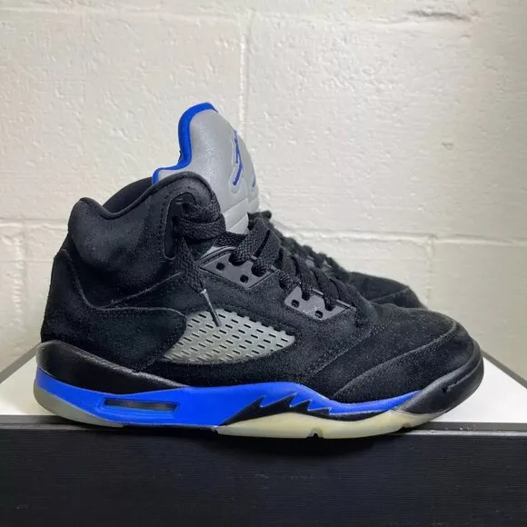 Nike Air Jordan 5 Retro GS 440888-004 Black Racer Blue Sneaker Youth Size 6Y US