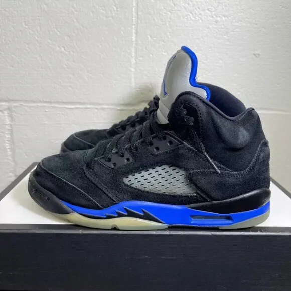 Nike Air Jordan 5 Retro GS 440888-004 Black Racer Blue Sneaker Youth Size 6Y US