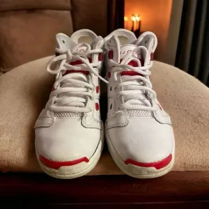 Nike Air Jordan (GS) White &amp; Red Shoes DM1159 106 Size 6Y YOUTH/KIDS