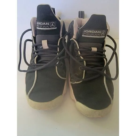 Nike Air Jordan Kid's Black Jumpman Team 2 GS Lace-up Trainer Shoes Size 4Y