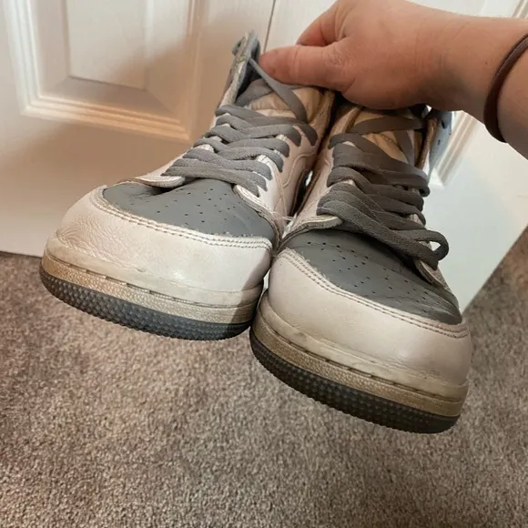 Nike Air Jordan Sneakers Gray White Size EUR 40 US Youth 7Y Womens 8.5