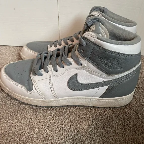 Nike Air Jordan Sneakers Gray White Size EUR 40 US Youth 7Y Womens 8.5