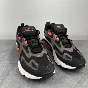 Nike Air Max 200 Thunder Grey Hot Punch Red Shoes AQ2568-005 Mens Size 10.5