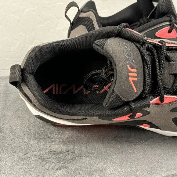 Nike Air Max 200 Thunder Grey Hot Punch Red Shoes AQ2568-005 Mens Size 10.5