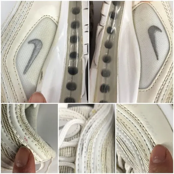 Nike Air Max 97 Cream White Unisex Sneakers Runners M7 W8.5