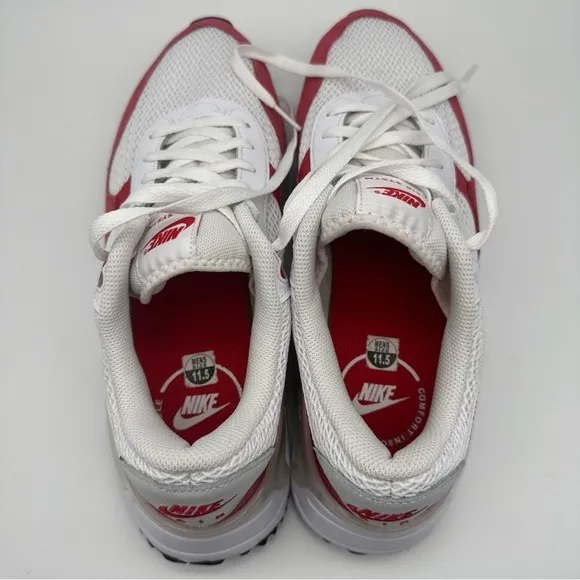Nike Air Max System White/Red Athletic Shoes DM9537-104 Men's Size 11.5